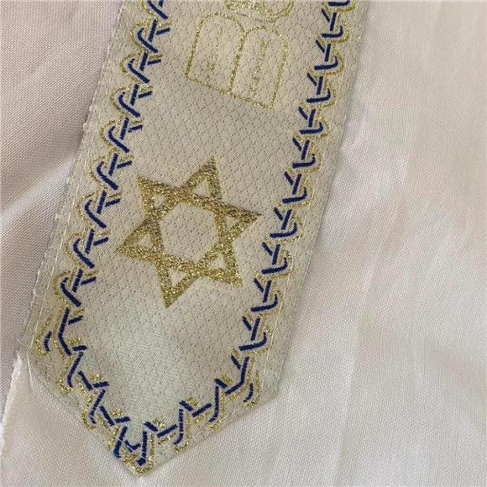 blue men's prayer shawl Christian prayer scarf jewish tzitzit tallit cloth